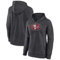 thumbnail image 1 of Women's Charcoal San Francisco 49ers Primary Logo Pullover Hoodie, 1 of 3