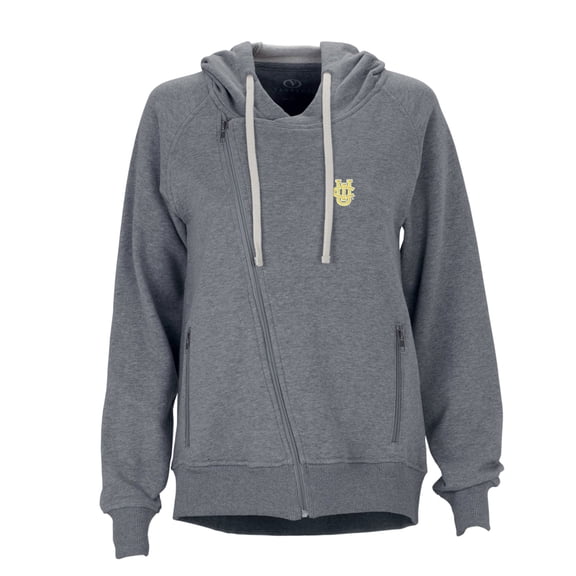 Women's Charcoal UC Irvine Anteaters Fleece Moto Jacket
