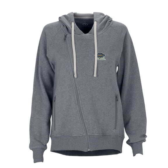 Women's Charcoal UC Santa Barbara Gauchos Fleece Moto Jacket