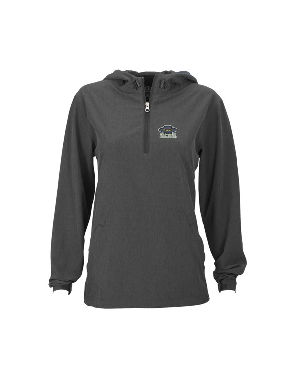 Women's Charcoal UC Santa Barbara Gauchos Pullover Stretch Anorak Jacket