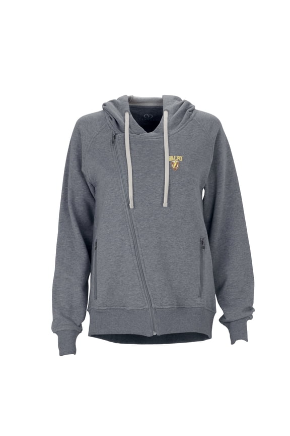 Women's Charcoal Valparaiso University Fleece Moto Jacket