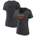 thumbnail image 1 of Women's Charcoal Washington Commanders Primary Team Logo V-Neck T-Shirt, 1 of 3
