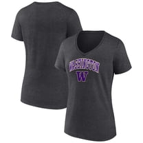 Women's Charcoal Washington Huskies Campus V-Neck T-Shirt