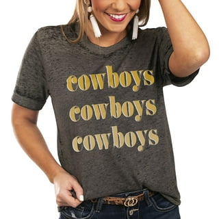 Wyoming Cowboys Women's S/S Ringer Tee - White/Gold