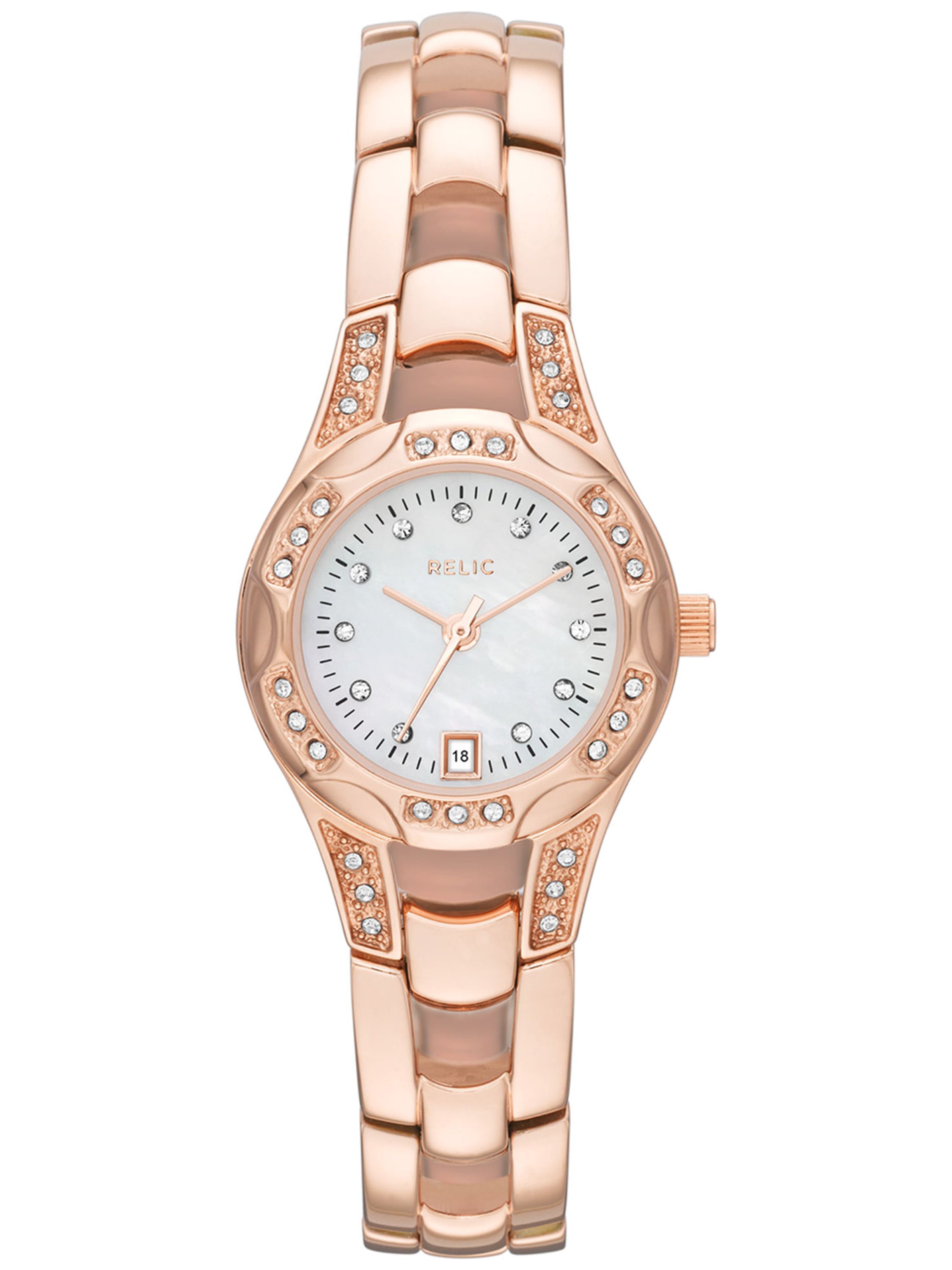 Women's Charlotte Quartz Stainless Steel Dress Watch, Color Rose Gold-Tone  (Model: ZR12067)