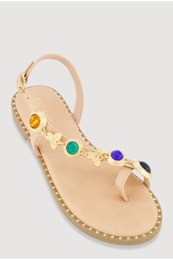 Women's Charm Detail Toe Loop Sandals