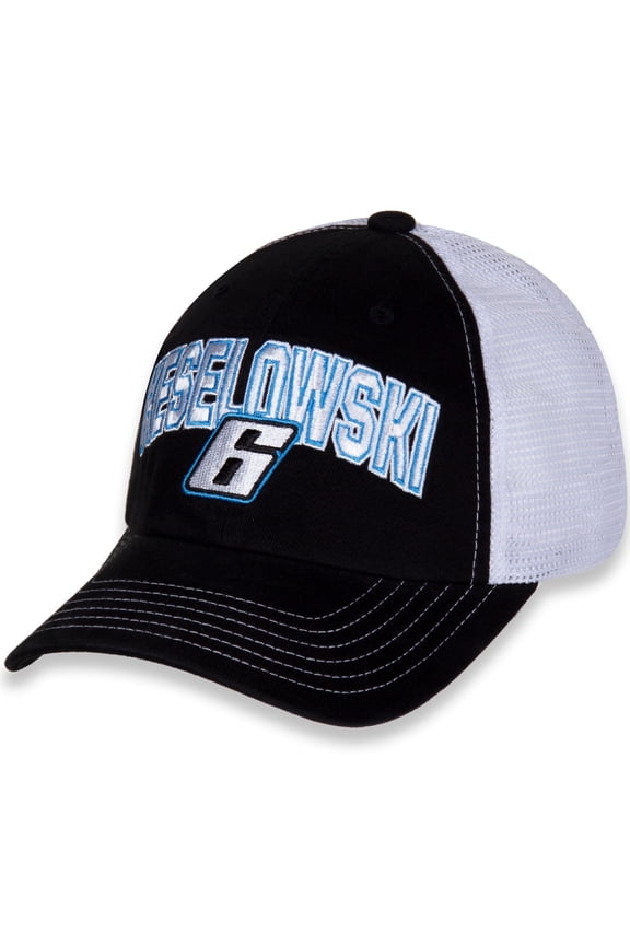 Women's Checkered Flag Black/White Name & Number Adjustable Hat