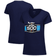 thumbnail image 1 of Women's Checkered Flag Sports Navy Daytona International Speedway 2026 Daytona 500 V-Neck T-Shirt, 1 of 3