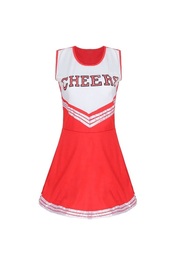 Women’s Cheer Style Outfit Set Sleeveless Top and Skirt Athletic Inspired Clothing