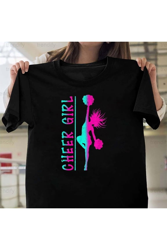 Women's Cheerleading Cheer Squad Themed Graphic For Girls, K6024 Unisex T-Shirt – Extended Sizes Up to 5XL