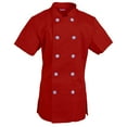 thumbnail image 1 of Women's Chef Coat Short Sleeve Chef Shirt Cook Coat Barista Baker Uniform Restaurant Clothes Barista Shirt, 1 of 3