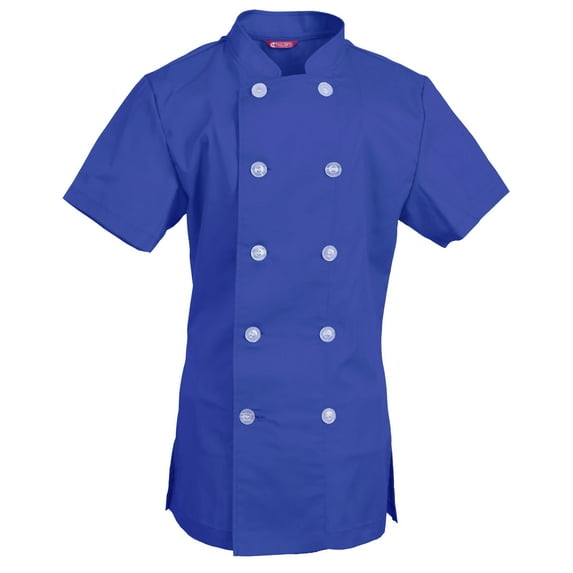 Women's Chef Coat Short Sleeve Chef Shirt Cook Coat Barista Baker Uniform Restaurant Clothes Barista Shirt