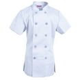 thumbnail image 1 of Women's Chef Coat Short Sleeve Chef Shirt Cook Coat Barista Baker Uniform Restaurant Clothes Barista Shirt, 1 of 3