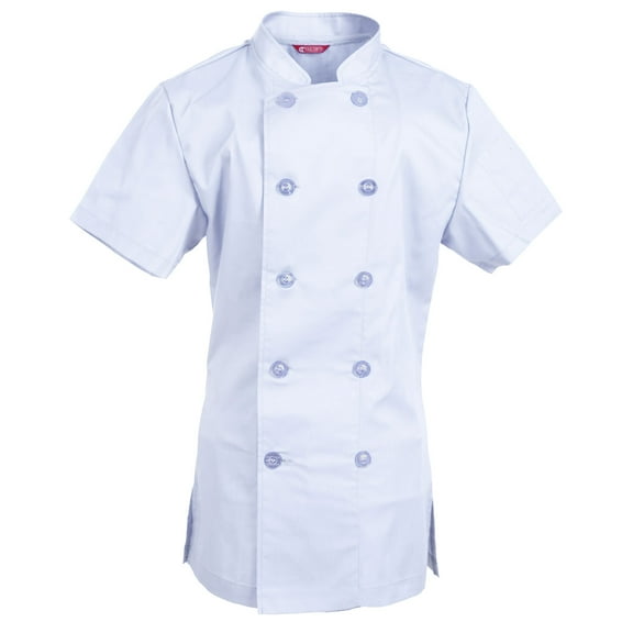 Women's Chef Coat Short Sleeve Chef Shirt Cook Coat Barista Baker Uniform Restaurant Clothes Barista Shirt