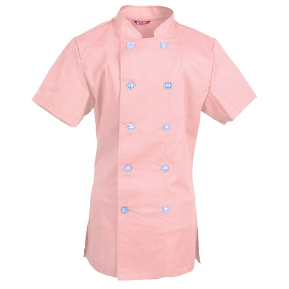 Women's Chef Coat Short Sleeve Chef Shirt Cook Coat Barista Baker Uniform Restaurant Clothes Barista Shirt