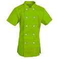 thumbnail image 1 of Women's Chef Coat Short Sleeve Chef Shirt Cook Coat Barista Baker Uniform Restaurant Clothes Barista Shirt, 1 of 3
