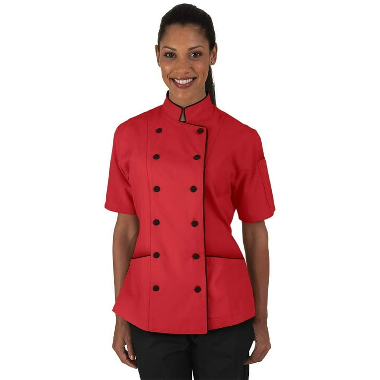 Red and black chef coat new arrivals