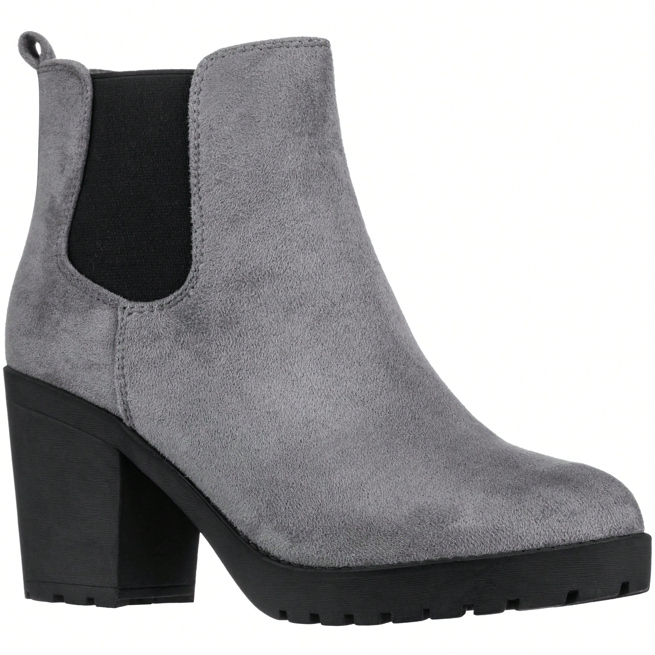 Suedette Boots Grey Suede Chelsea Boot Womens Women's Chelsea