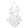 thumbnail image 1 of Women's Chemises Negligees Sexy Panties with Self Strapless Bra Ladies Night Gowns Med Mini Dress Sexy Lingerie Couple Matching Underwear Set Bra Corset Lingerie for on Clearance White XL, 1 of 6