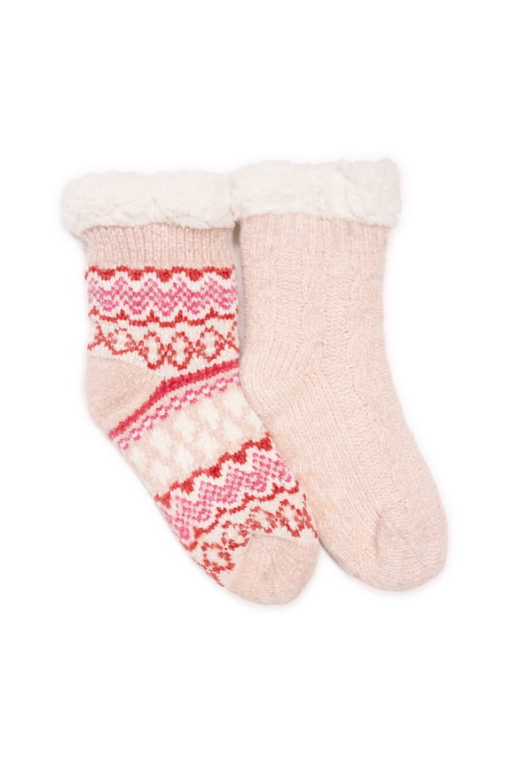 Women's Chenille Eyelash Mix Cabin Sock (2 Pair Pack)