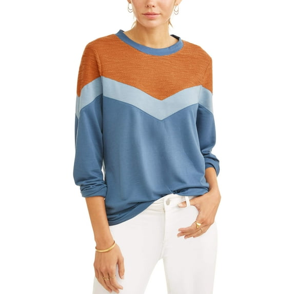 Women's Chevron Striped Sweatshirt