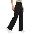 thumbnail image 1 of Women's Chic High Waist Straight Leg Jeans, Classic Denim Trousers with Comfort Stretch & Tailored Fit,Black L, 1 of 5