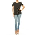 thumbnail image 1 of Women's Chic Ruffle Sleeve Blouse – Round Neck, Solid and Print Styles, 1 of 7
