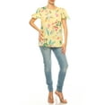 thumbnail image 1 of Women's Chic Ruffle Sleeve Blouse – Round Neck, Solid and Print Styles, 1 of 7