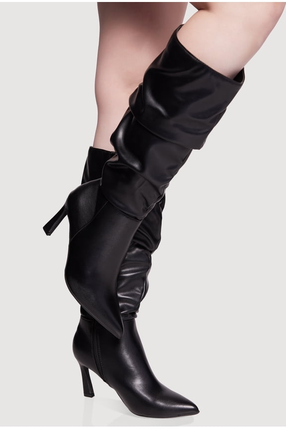 Women's Chic Stiletto Tall Slouch Boots