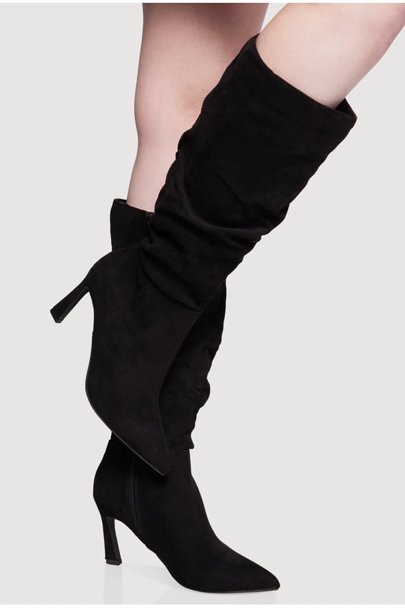 Women's Chic Stiletto Tall Slouch Boots