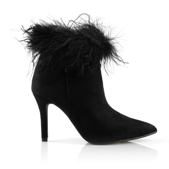 Women’s Chic and Featherlight Faux Suede Pointed Toe Stiletto Booties