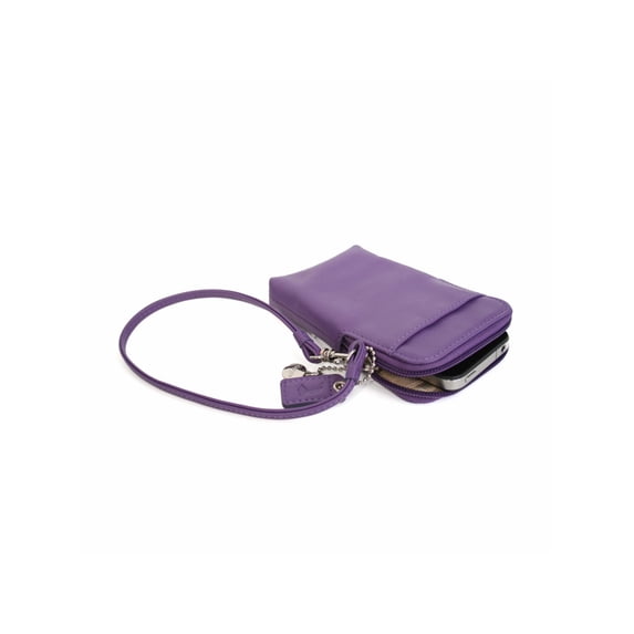 Women's Chic iPhone Camera Wristlet Wallet in Genuine Leather