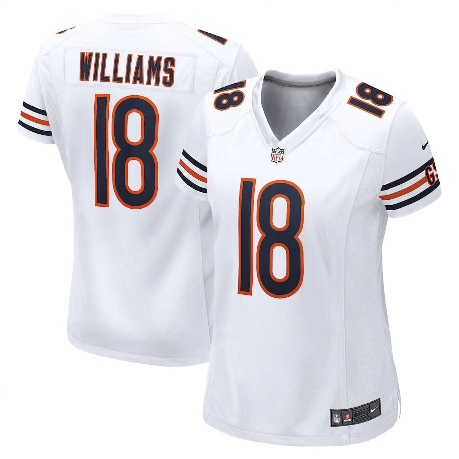 Women's Chicago_Bears Caleb Williams White 2024 NFL Draft Game Player T
