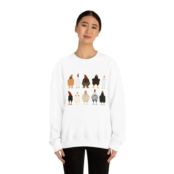 Women's Chicken Sweatshirt, Chicken Lover Shirt