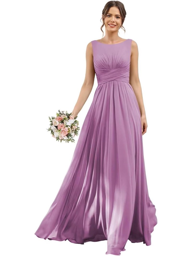 purple bridesmaid dresses with pockets Women's Chiffon Pocket Scoop Neck A Line Formal Evening Dress ZU062 line Fabric Prop65 PASS Red Sleeveless Chiffon A-Line Color:Dark Turquoise
