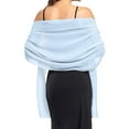 thumbnail image 1 of Women's Chiffon Evening Shawl for Bride Bridesmaid Wedding Gown,Light blue,One Size,KLOY2K, 1 of 5