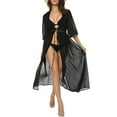 thumbnail image 1 of Women's Chiffon Kimono Cardigan Lace Long Maxi Dress Beach Dress Swimsuit Beach Poncho Bikini Cover Up, 1 of 6