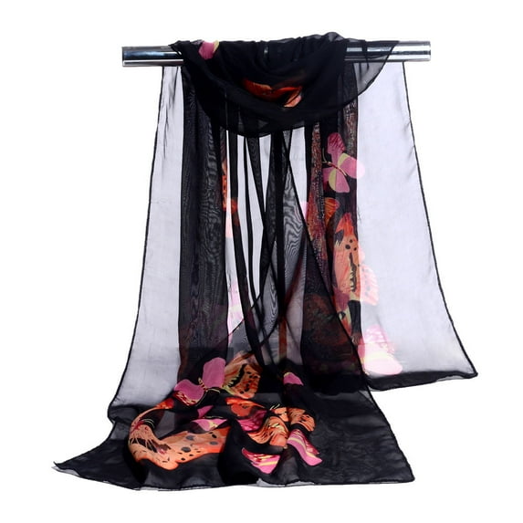 Women's Chiffon Soft Wrap Scarf 160x50cm - Lightweight Fashion Shawl for All Seasons - Versatile Ladies Scarf Accessory in Assorted Colors