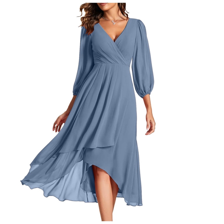 long sleeve spring wedding guest dress Chiffon Midi with and Waist Chain have for your formal wardrobe. Simplee Womens Boho Floral Long
