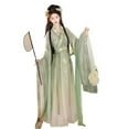 thumbnail image 1 of Women's Chinese Style Wei Jin dress Costume Cross Collar Wide Sleeve Embroidered Cosplay Dress Set, 1 of 6