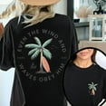 thumbnail image 1 of Women’s Christian Beach Tee – Bible Verse Coconut Tree Graphic | Short Sleeve Coastal Faith Tops, 1 of 6