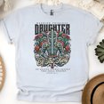 thumbnail image 1 of Women's Christian Graphic T-Shirt, Daughter of the King Warrior Princess Shirt, Isaiah 54:17 Tee, Ash, Size S, 1 of 6