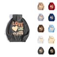 thumbnail image 1 of Women's Christian Hoodie 2025 Fall Winter Fashion Love Like Jesus Christian Hoodie Sweatshirt with Pockets Pullover Top, 1 of 6