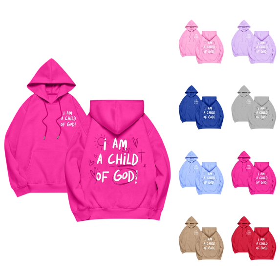 Women's Christian Hoodie 2026 Long Sleeve Christian Y2K Graphic Hooded Sweatshirt with Pockets Pullover Top