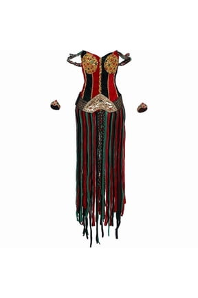 Women's Christine Daae Inspired Velvet Dress Set Vintage Opera Style Gown with Belt and Bracelet