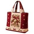 thumbnail image 1 of Women's Christmas 3D Printed Tote Bag Large Holiday Shopping Handbag Xmas Shoulder Bag, 1 of 5