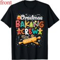 thumbnail image 1 of Women's Christmas Baking Graphic Cotton T Shirt Casual Comfortable Short Sleeve Round Neck Top Black S-5XL, 1 of 5