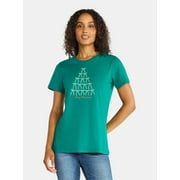 Christmas Women's Bow Tree Graphic Tee from Holiday Time, Sizes S-XXXL