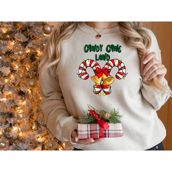 Women's Christmas Candy Cane Land Sweatshirt