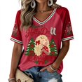 thumbnail image 1 of Women's Christmas Country Legend Tee Graphic Short Sleeve V Neck Tee Dolly Memorial T-Shirt for Fans Memorial Gift Apparel,(S), 1 of 4